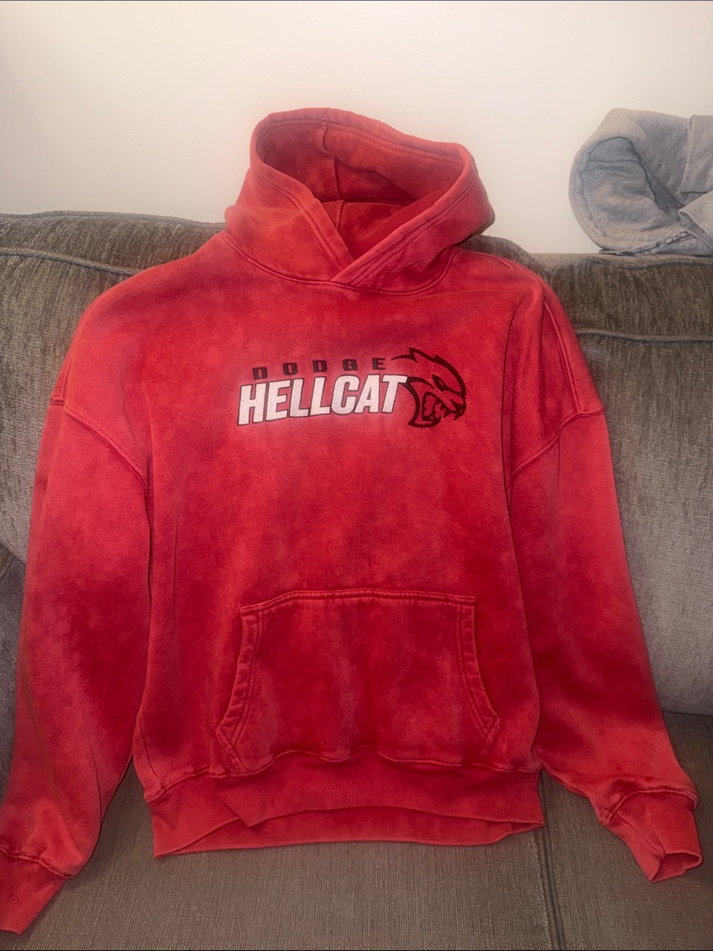 Hollister Red Hellcat Crewneck Sweatshirt